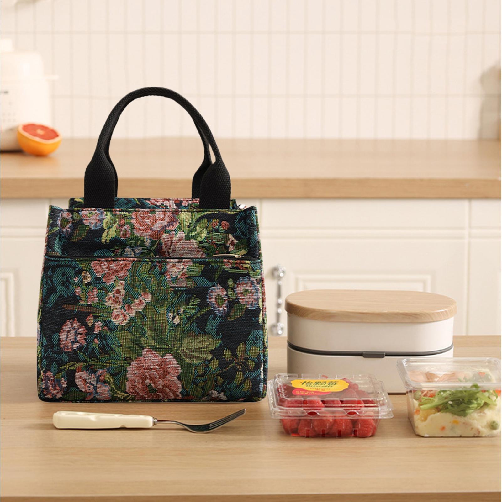 Insulated Lunch Bag Flower Wat - Tote Bag Sublimation 评论和价格