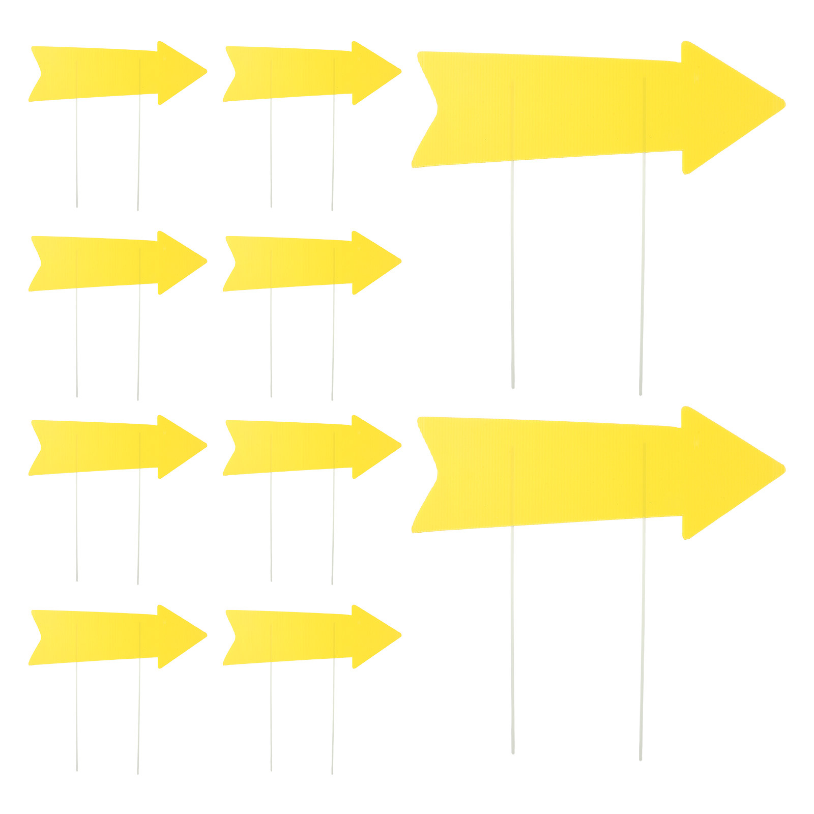 10Pcs Blank Yellow Arrow Signs - Yard Sign Blank 评论和价格